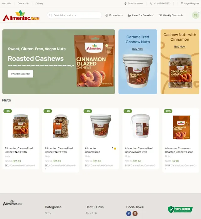 cliente alimentec alugue um site