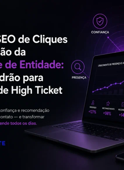 Imagem ilustrativa sobre site rápido, autoridade digital e presença online para empresas, com identidade visual do Alugue Um Site